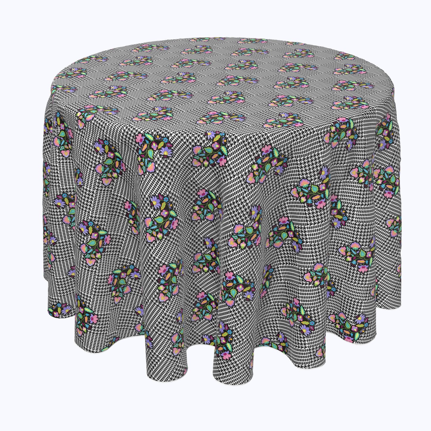 Houndstooth & Flowers Rounds