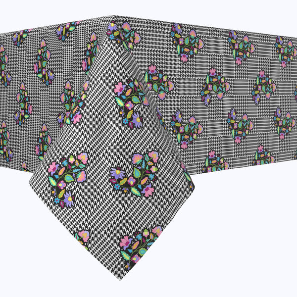 Houndstooth & Flowers Squares