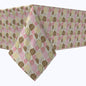 Illustrated Pink Leaves Cotton Squares