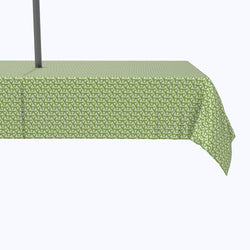 Intertwined Green Wicker Outdoor Rectangles