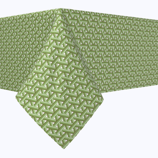 Intertwined Green Wicker Rectangles