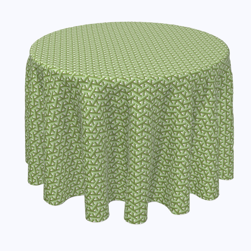 Intertwined Green Wicker Rounds