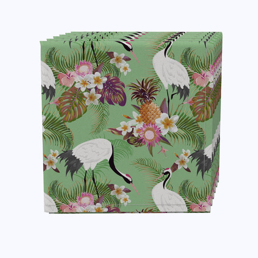 Japanese Crane & Flowers Napkins