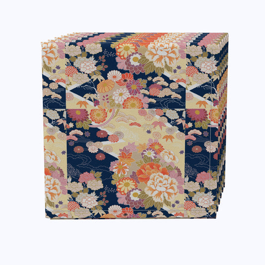 Japanese Flower Pattern Napkins
