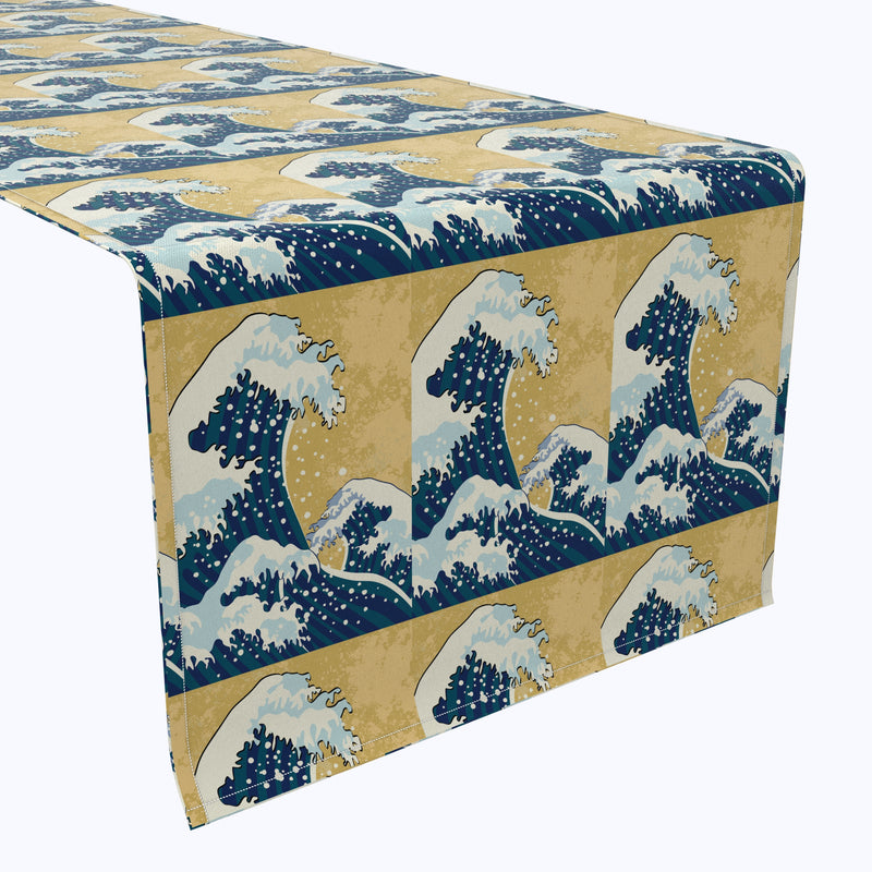 Japanese Wave Painting Table Runners