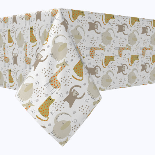 Jungle Animals Drawing Tablecloths