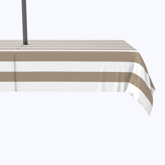 Khaki & White Cabana Stripe Outdoor Rectangles