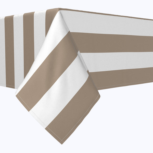 Khaki & White Cabana Stripe Rectangles