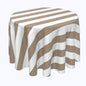Khaki & White Cabana Stripe Rounds