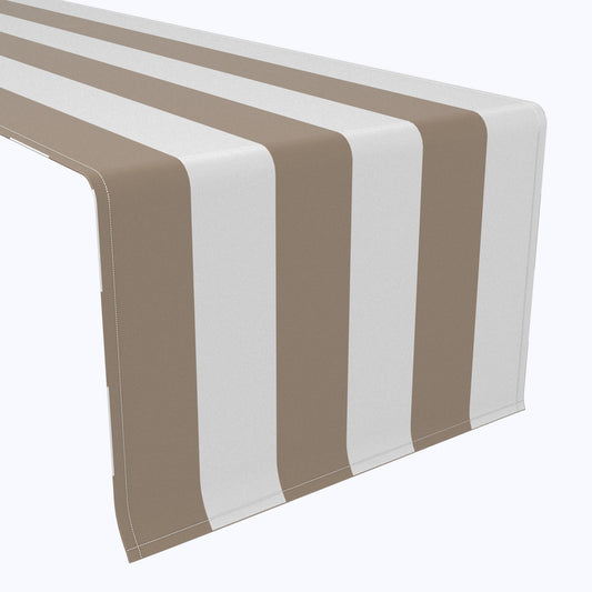 Khaki & White Cabana Stripe Runners