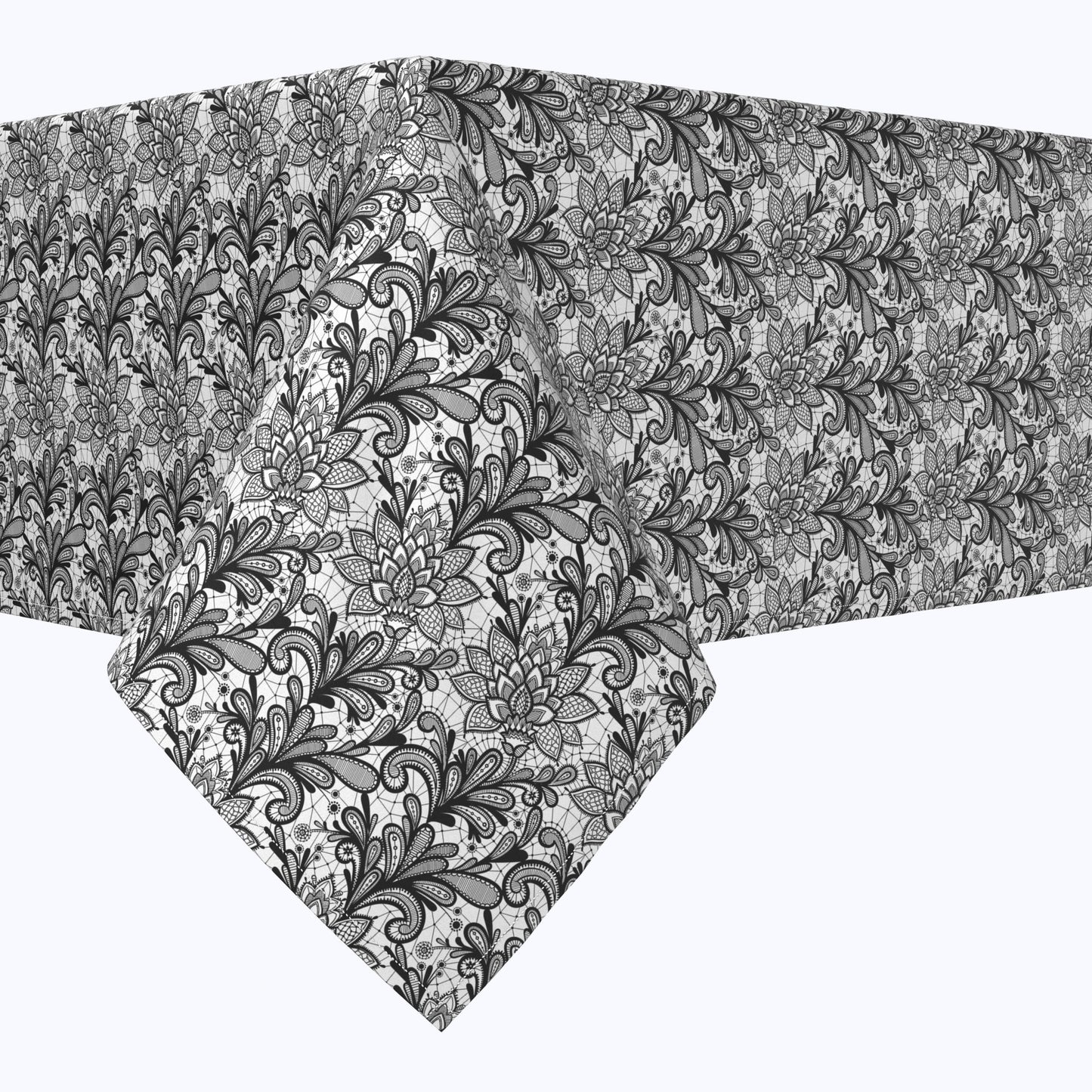 Lace Doodles Black & White Squares