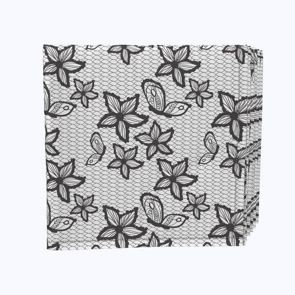Lacey Butterflies & Flowers Napkins