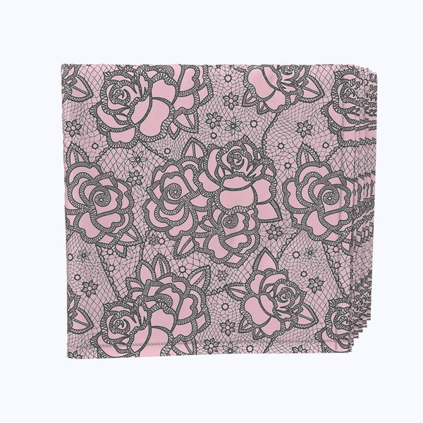 Lacey Pink Roses Napkins