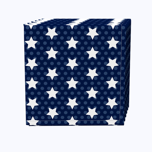 Land of The Free Stars & Dots Blue Napkins