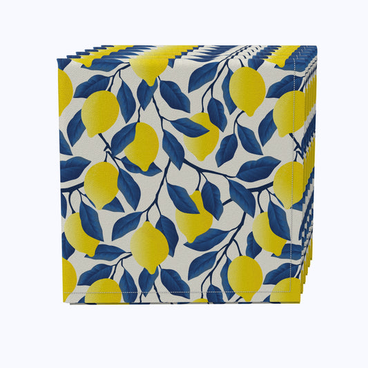 Lemon Tree with Blue Leaves Napkins