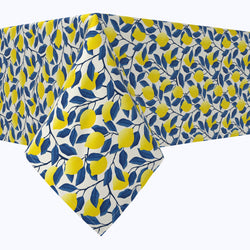 Lemon Tree with Blue Leaves Cotton Rectangles
