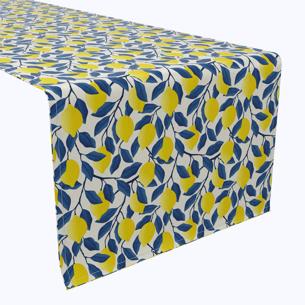 Lemon Tree with Blue Leaves Table Runners