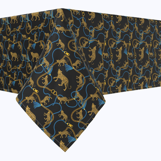 Leopards & Gold Chains Rectangles