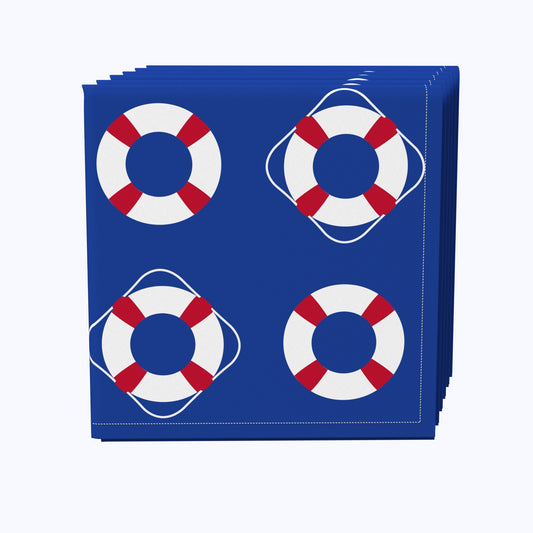 Life Saver Floats Blue Napkins