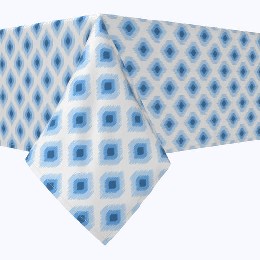 Light Blue Ikat Design Cotton Rectangles