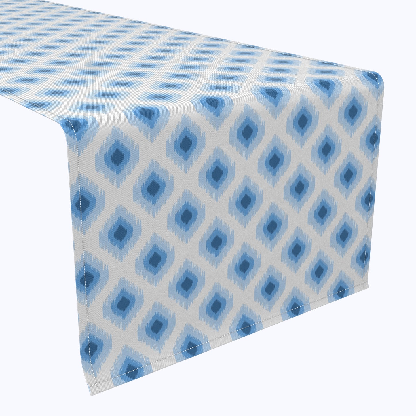 Light Blue Ikat Design Table Runners