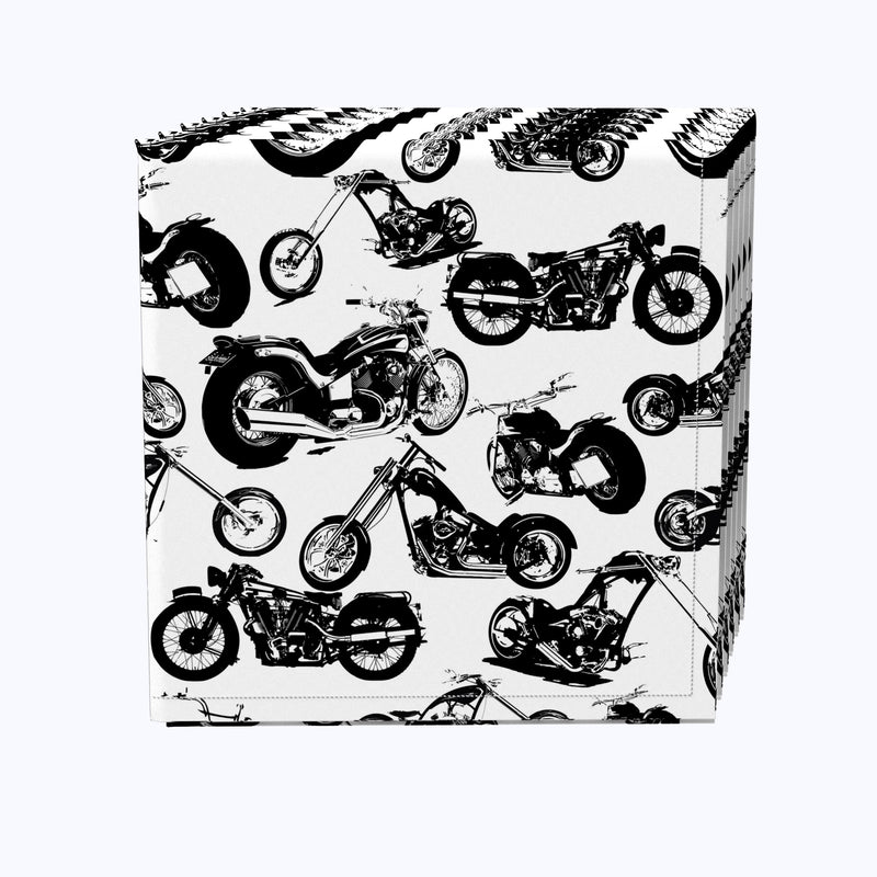 Live to Ride Motorcycles Black Napkins