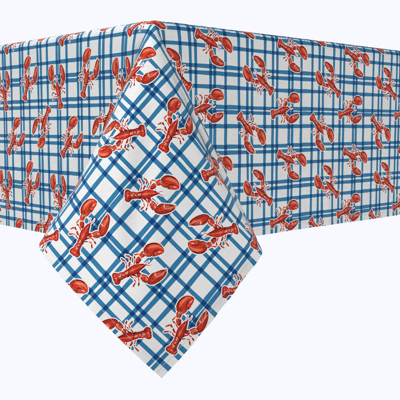 Lobster Picnic Check Cotton Rectangles
