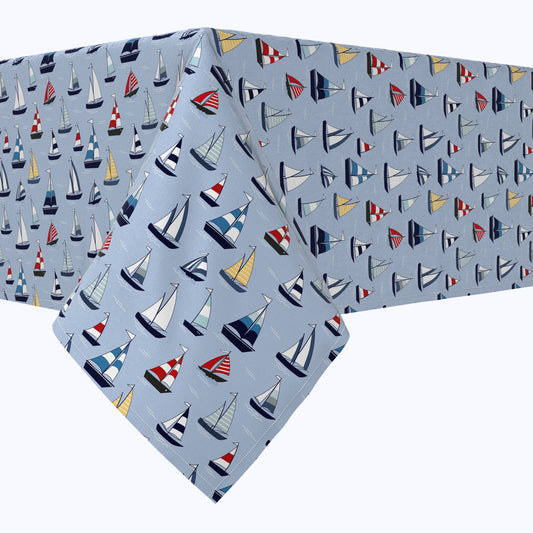 Marine Sailboats Cotton Rectangles