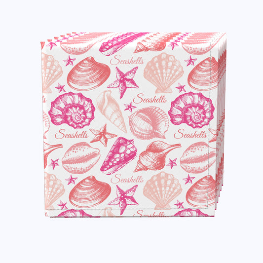 Marine Life Seashells Coral Napkins
