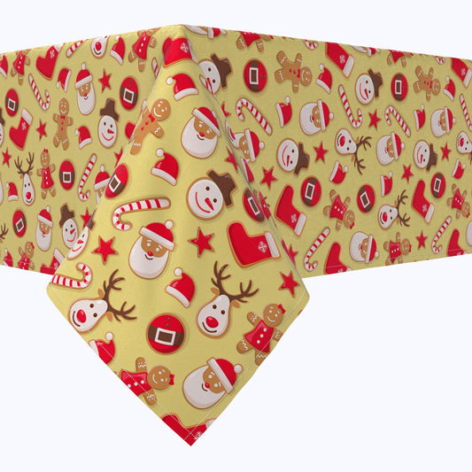 Merry Holiday Cookies Cotton Rectangles