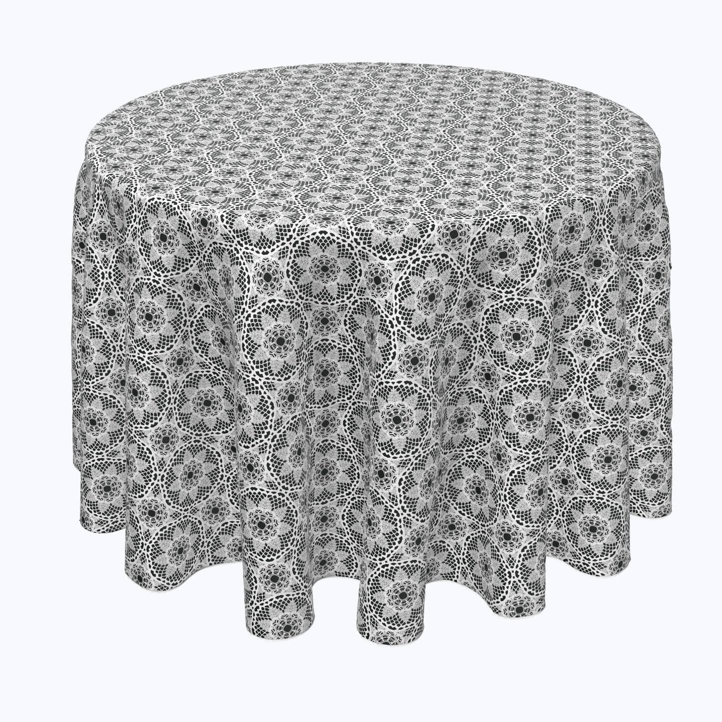 Modern Black & White Lace Rounds
