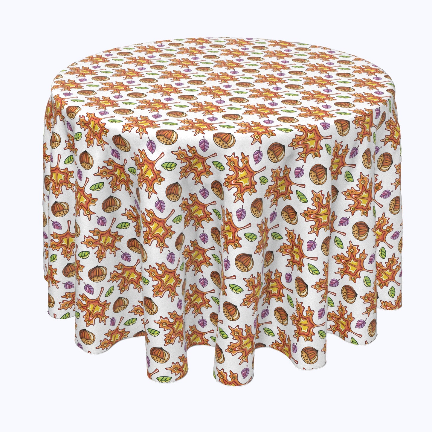 Modern Maple Leaves Round Tablecloths