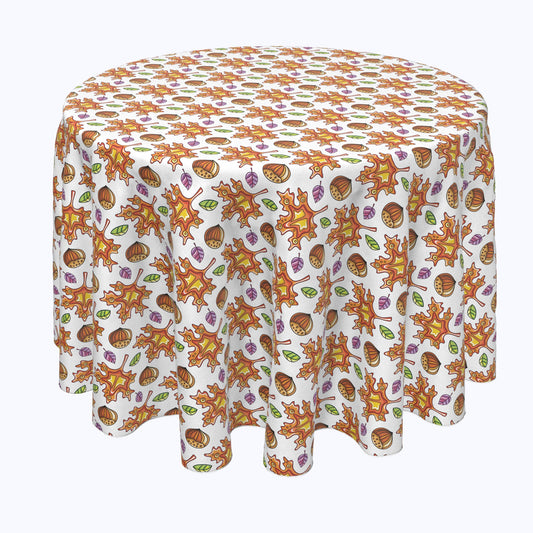 Modern Maple Leaves Round Tablecloths