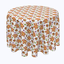 Modern Maple Leaves Round Tablecloths