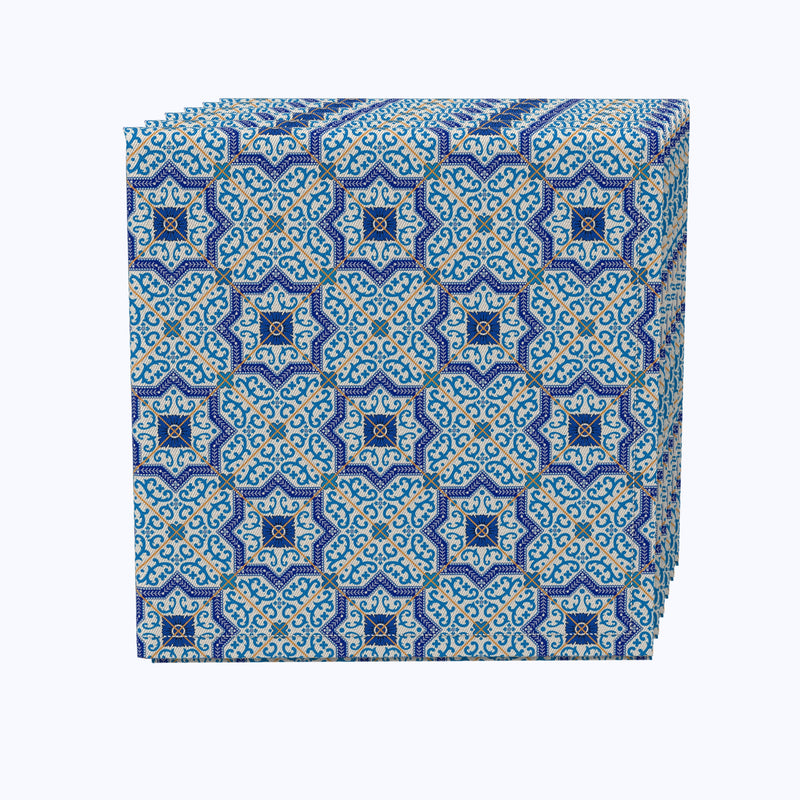Moroccan Blue Tile Design Napkins