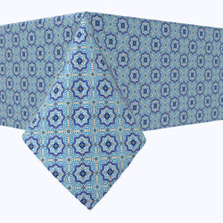Moroccan Blue Tile Design Cotton Rectangles
