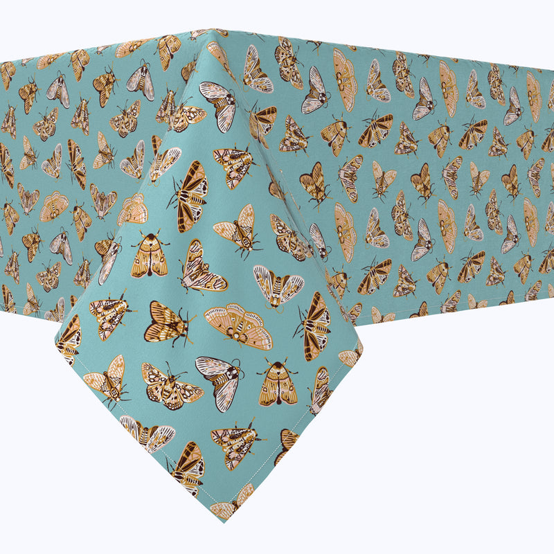 Moths on Blue Background Cotton Rectangles