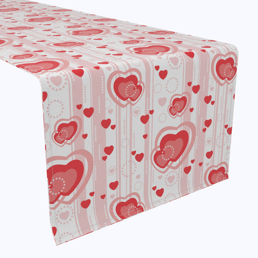 Multi Hearts in Stripes Table Runners