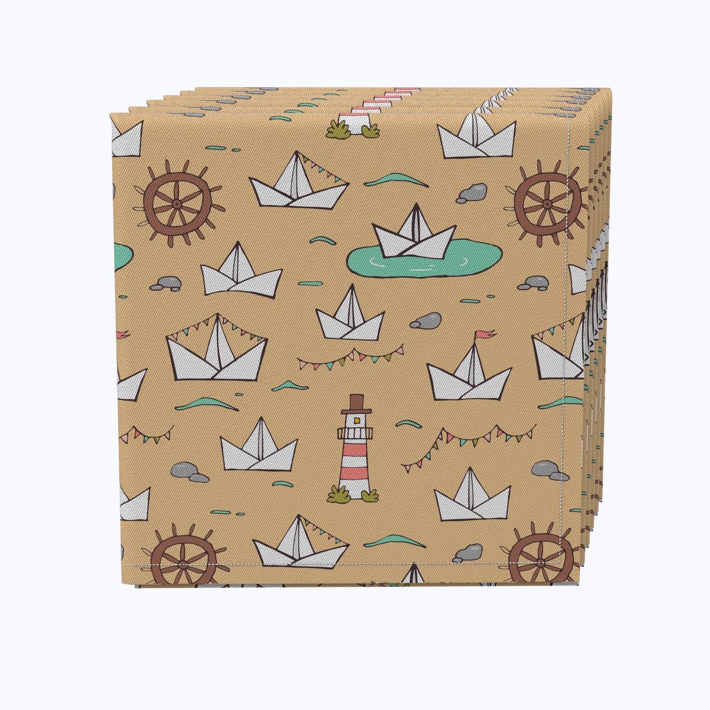 Nautical Doodle Drawing Napkins