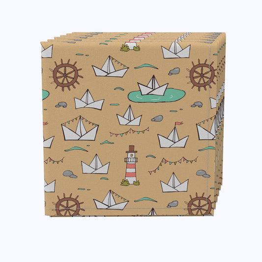 Nautical Doodle Drawing Napkins