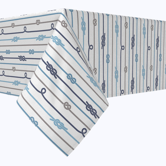 Nautical Rope Knot Stripe Tablecloths