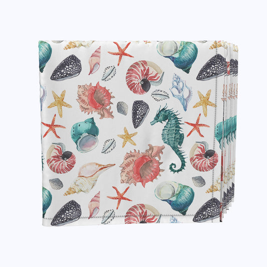 Nautical Shells, Starfish & Seahorses Napkins