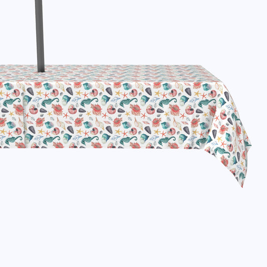 Nautical Shells, Starfish & Seahorses Outdoor Rectangles