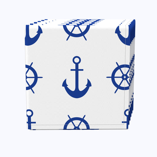 Nautical Anchors & Wheels Napkins