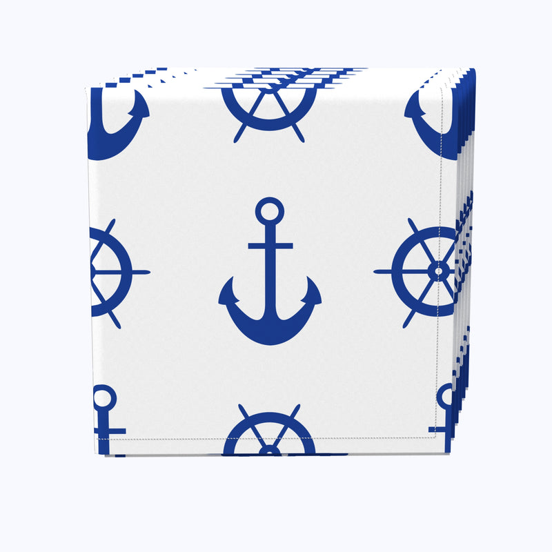 Nautical Anchors & Wheels Napkins