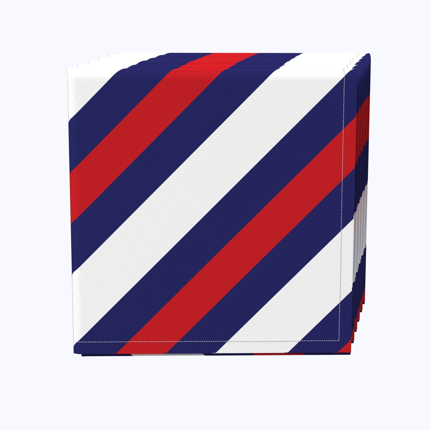 Nautical Red & Blue Diagonal Stripe Napkins