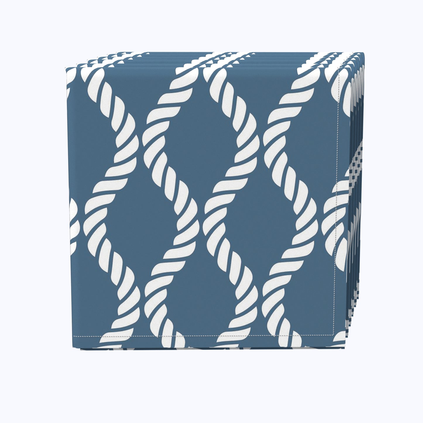 Nautical Wavy Ropes Blue Napkins