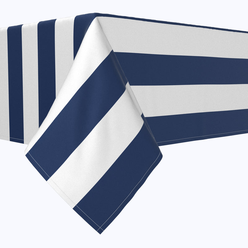 Navy & White Cabana Stripe Rectangles