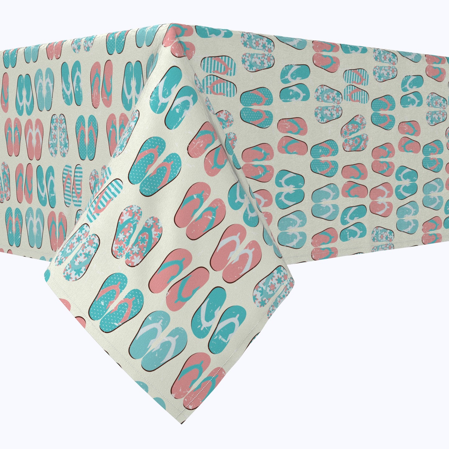 Ocean Beach Flip Flops Cotton Rectangles