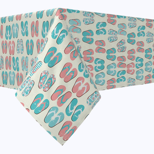Ocean Beach Flip Flops Cotton Rectangles